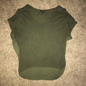 EXPRESS navy green short sleeved top